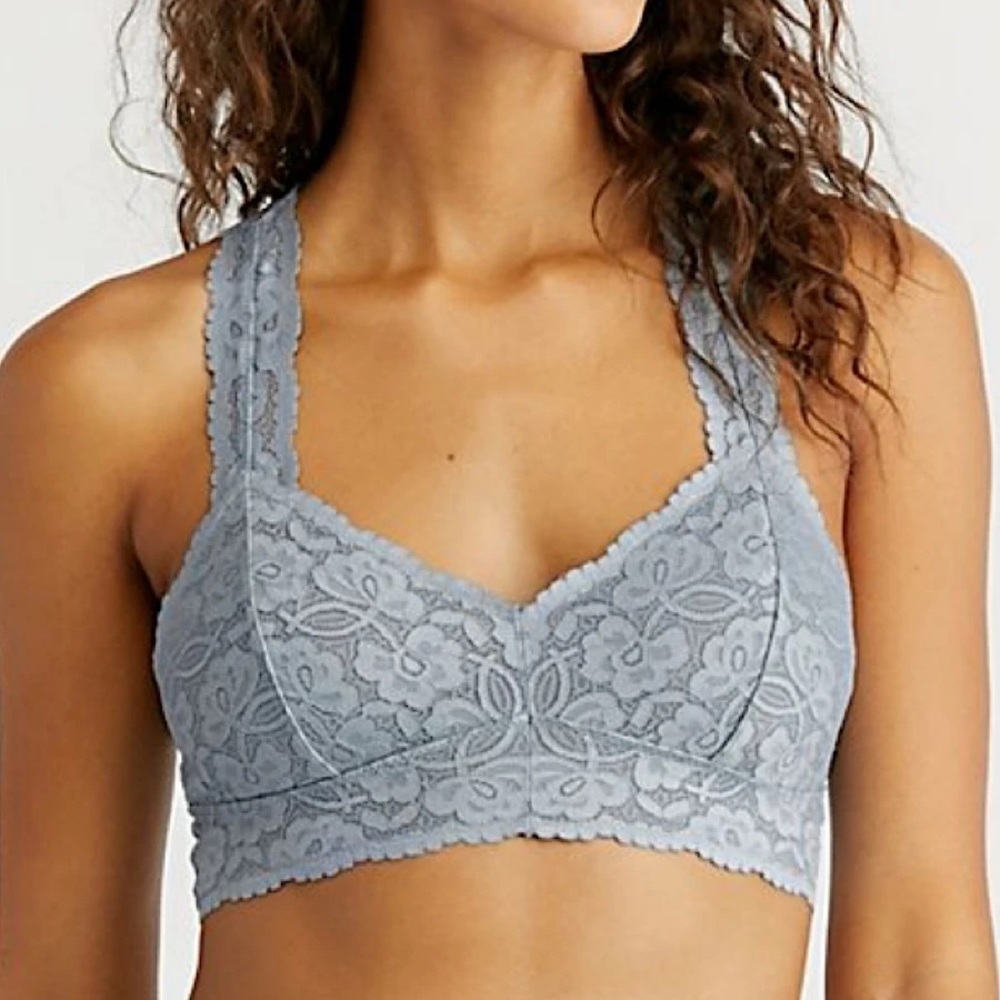 Free People Galloon Racerback Bralette Blue